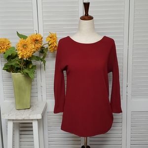Ann Taylor Size S Maroon Pullover Top